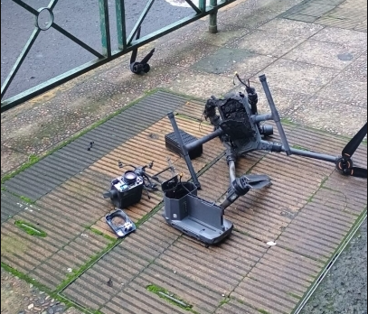 Accidente drone municipal en Temuco